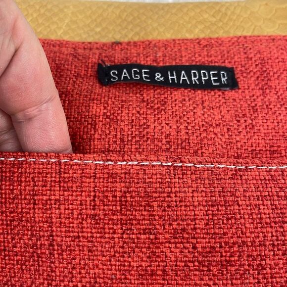 Sage & Harper Women's Multi Media Medium Crossbody Bag Red and Tan - Picture 9 of 16